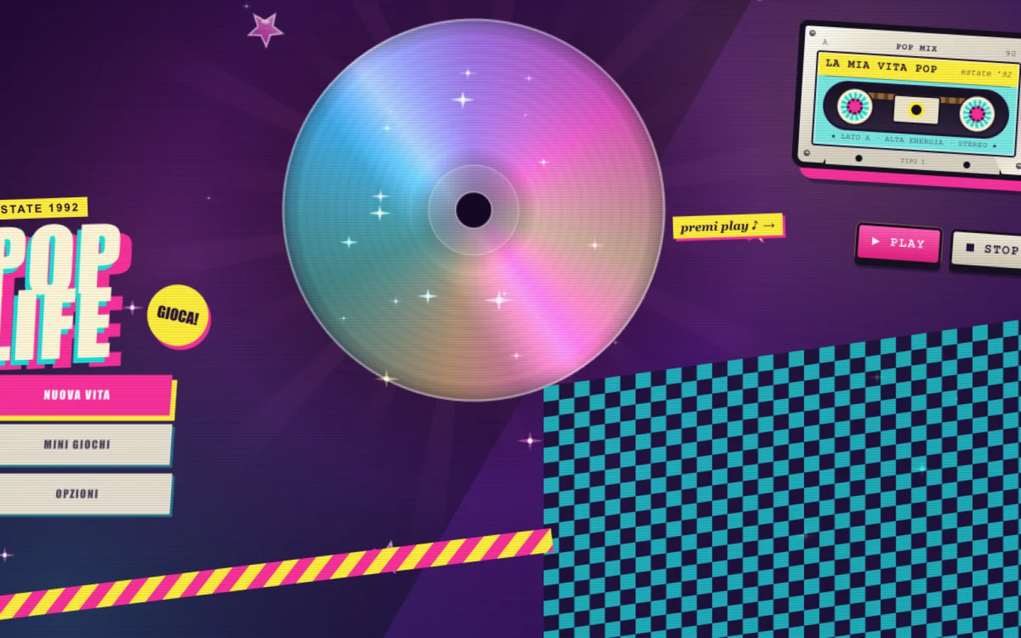 Pop Life running in the browser: a Three.js scene from the life simulation